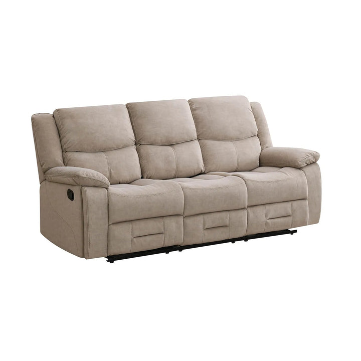 Klayton 3 Seater Manual Recliner Sofa in Khaki