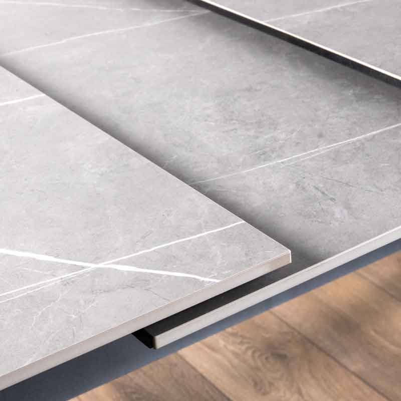 Kore Light Grey Sintered Stone Dining Table Set