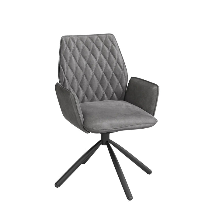 Lavarno 160-200cm Grey Gloss Ceramic Extending Dining Table With Twist Dining Chairs