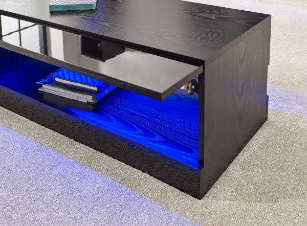 GraphiteWave LED Coffee Table Black