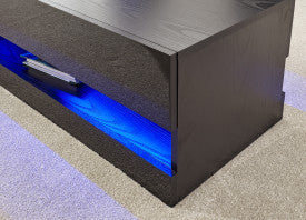 GraphiteWave LED Coffee Table Black