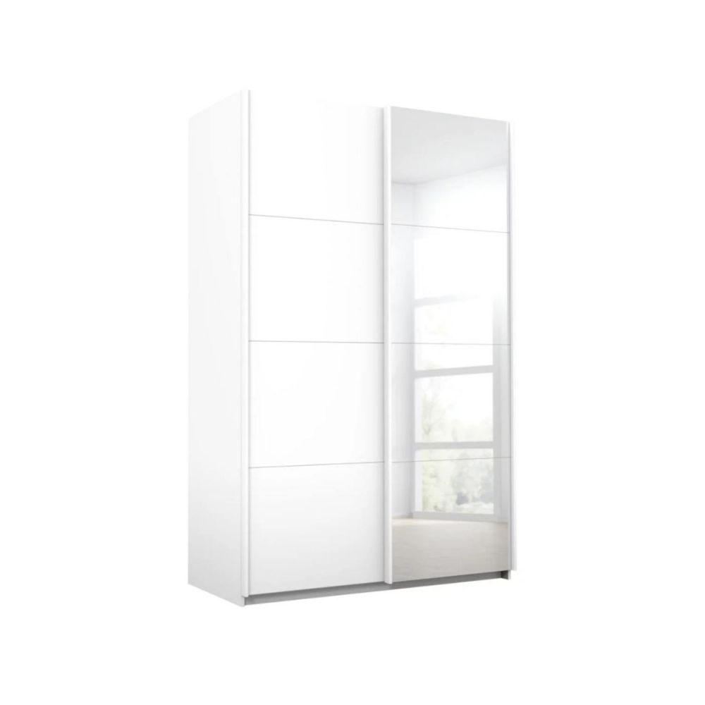 Rauch Luma 136cm 2 Door Sliding Wardrobe with 1 Decor Door and 1 Mirror Door