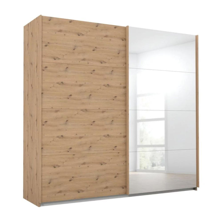 Rauch Luma 226cm 2 Door Sliding Wardrobe with 1 Decor Door and 1 Mirror Door