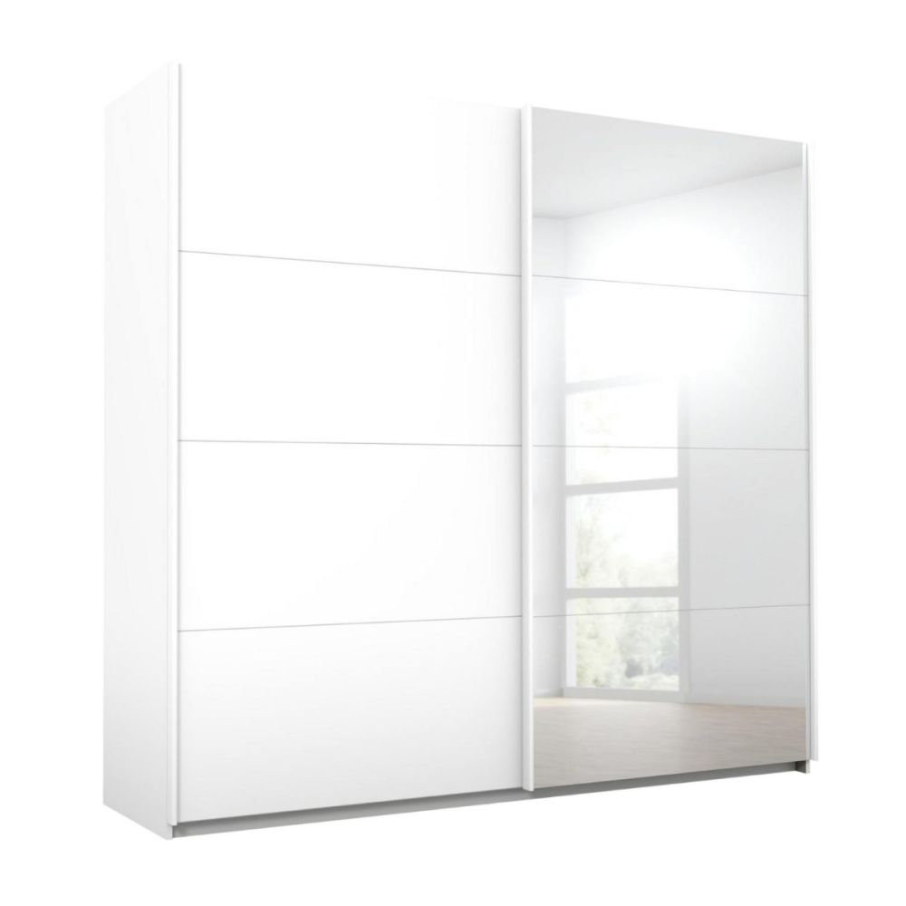 Rauch Luma 226cm 2 Door Sliding Wardrobe with 1 Decor Door and 1 Mirror Door