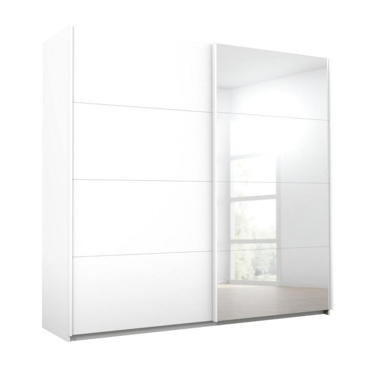 Rauch Luma 226cm 2 Door Sliding Wardrobe with 1 Decor Door and 1 Mirror Door