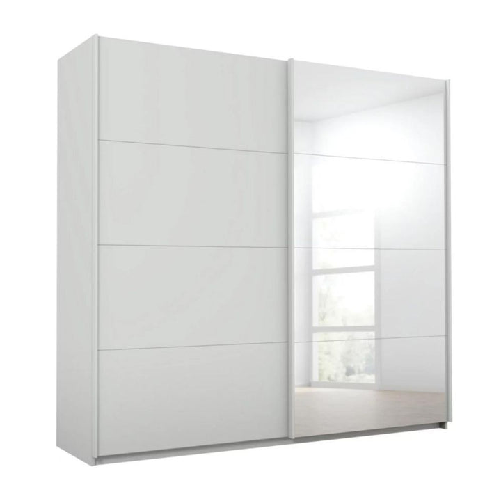 Rauch Luma 226cm 2 Door Sliding Wardrobe with 1 Decor Door and 1 Mirror Door