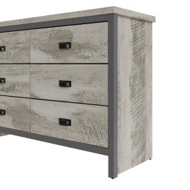Chic Grey 3+3 Drawer Chest