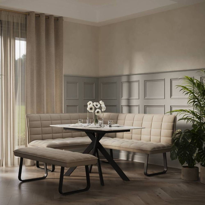 Linara Ceramic Dining Table With Bench