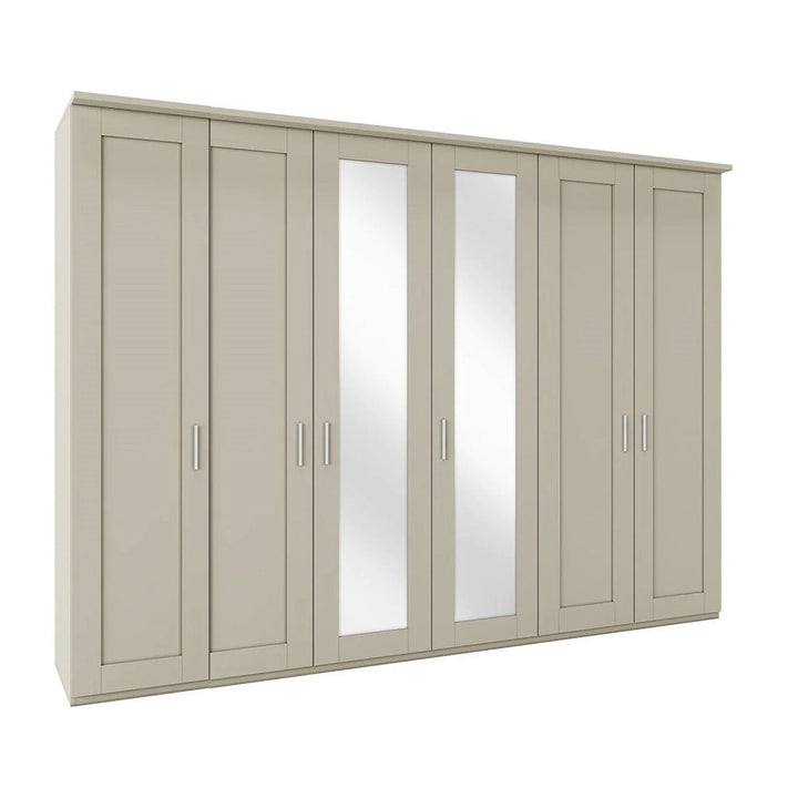 Marlow 6 Door Hinged Wardrobe With Mirror