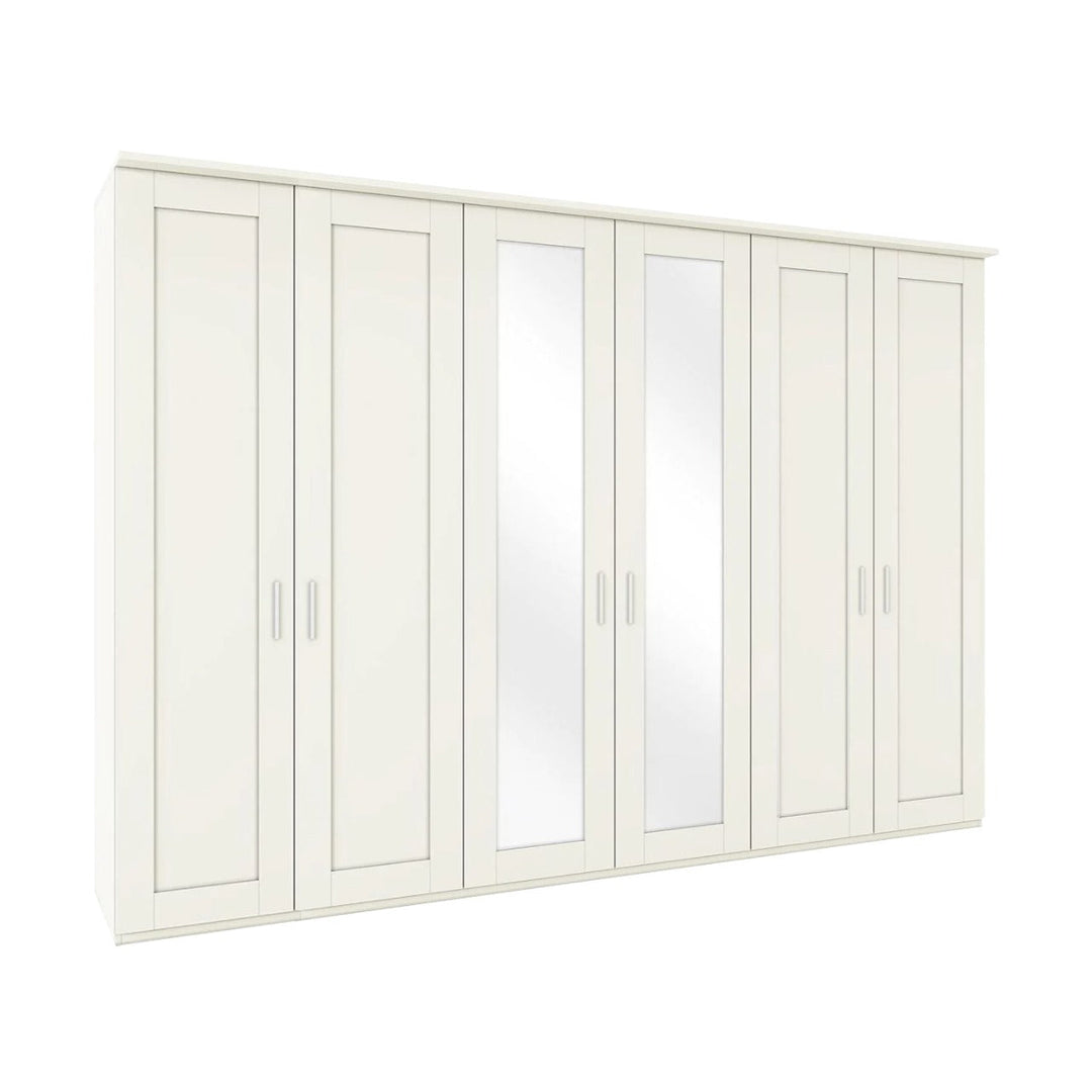 Marlow 6 Door Hinged Wardrobe With Mirror