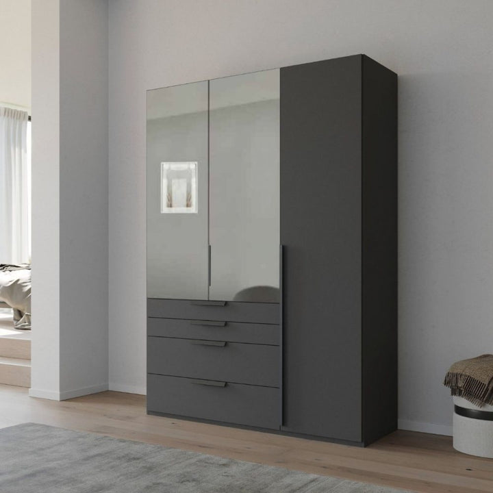 Mainz 3 Door Hinged Combi Wardrobe - Evoke Home 