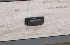 Modern Grey Coffee Table with 2 Storage Drawers