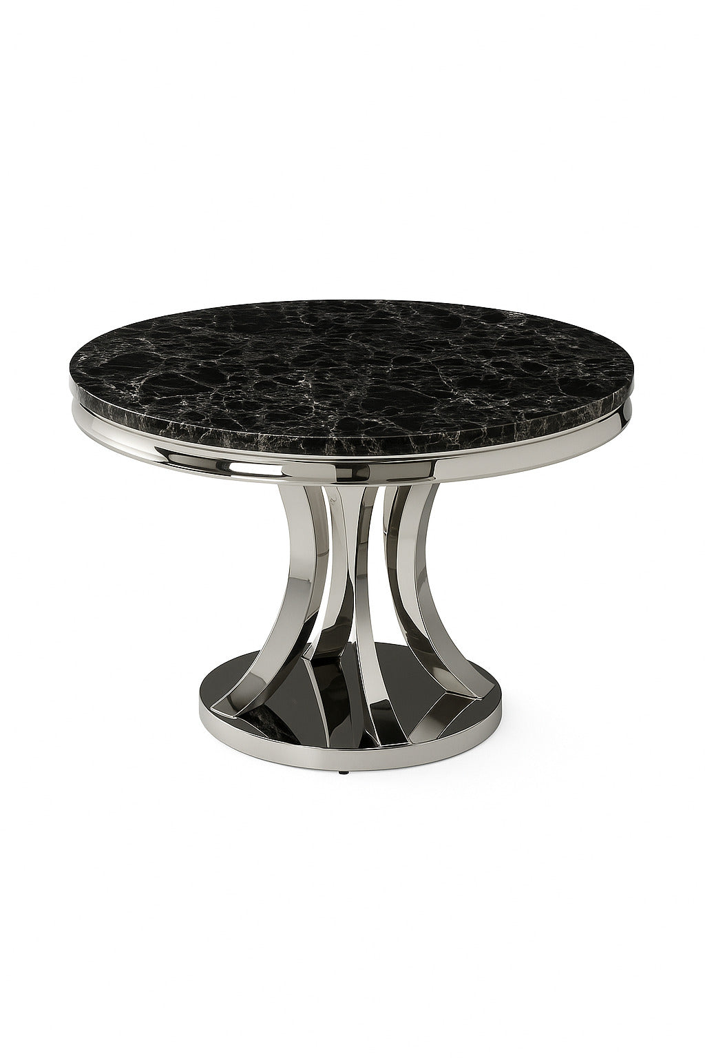 Mitzi Round Light Grey Marble Top Dining Table