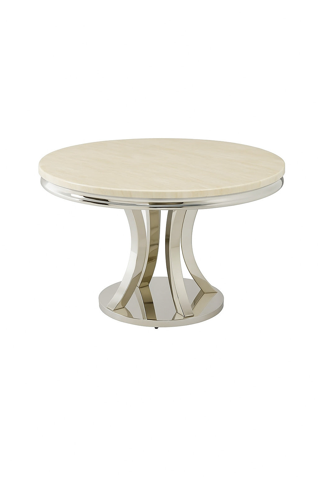 Mitzi Round Light Grey Marble Top Dining Table