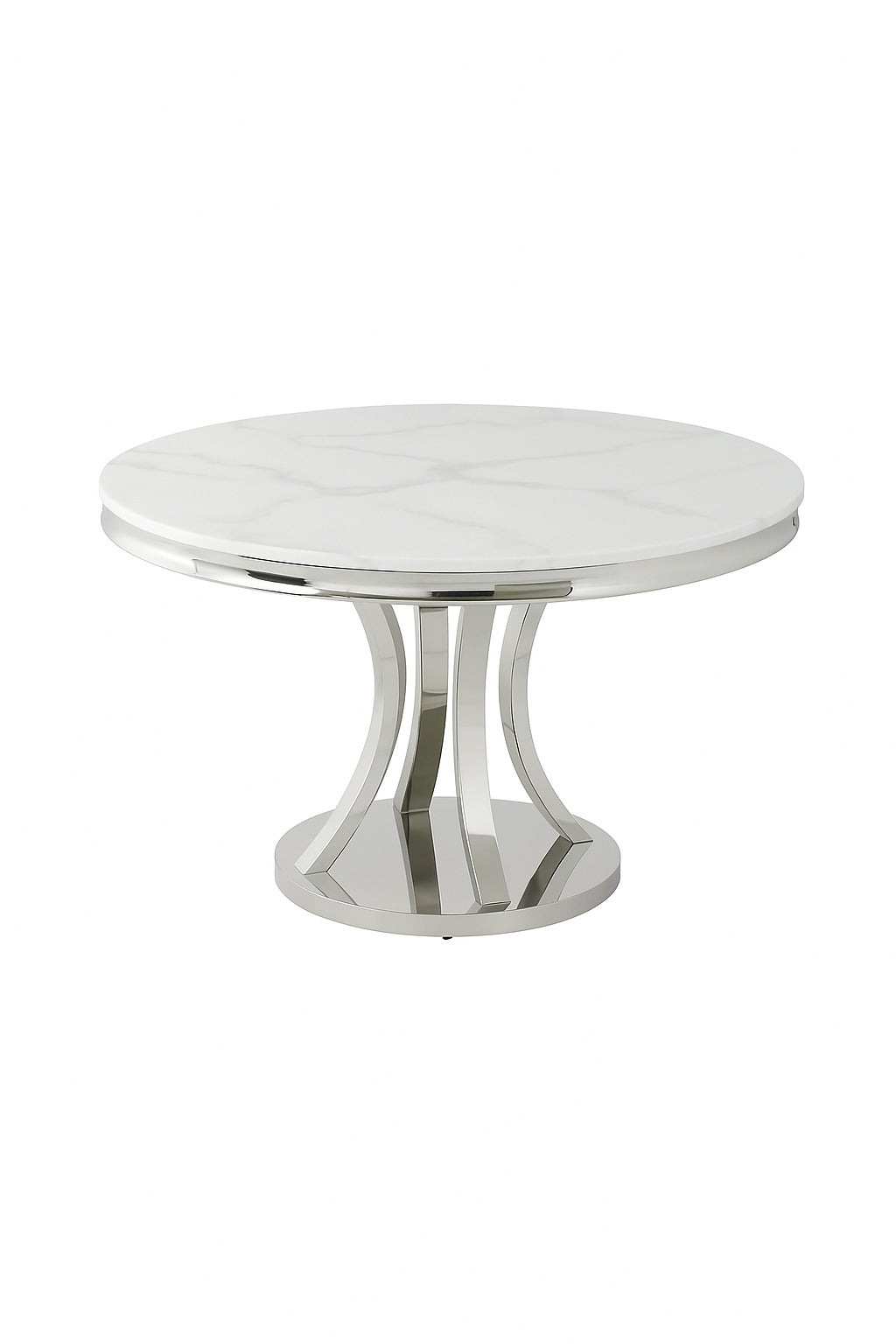 Mitzi Round Light Grey Marble Top Dining Table