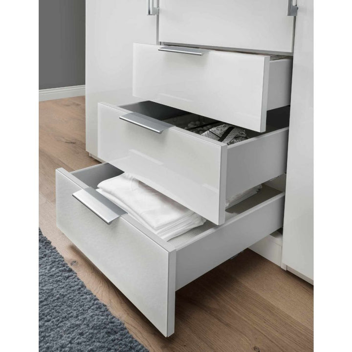 Wiemann "Monaco 1000" Pebble Grey Hinged Door Combi Wardrobe