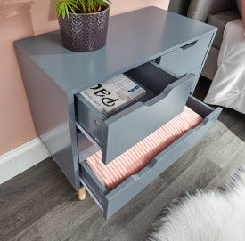 NYBORG 2+2 DRAWER CHEST DARK GREY
