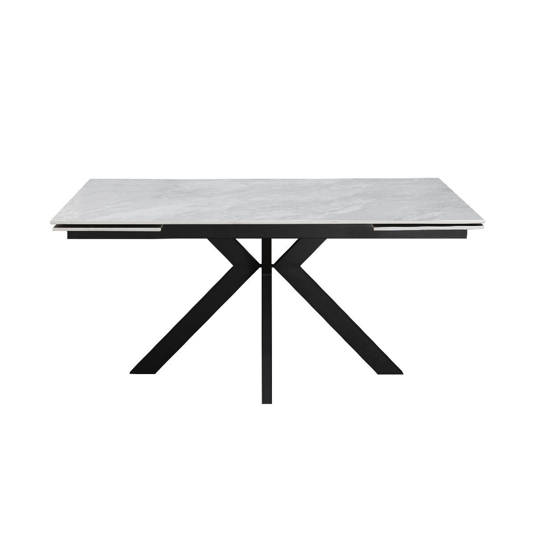 Maven Ceramic Pearla Grey Extending Dining Table Set