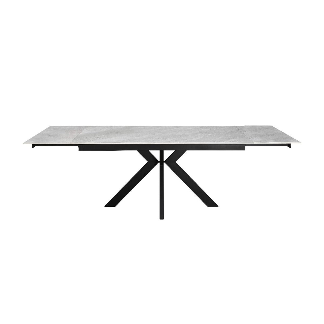 Maven Ceramic Pearla Grey Extending Dining Table Set