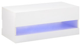 WhiteMist Lift Coffee Table With LED White