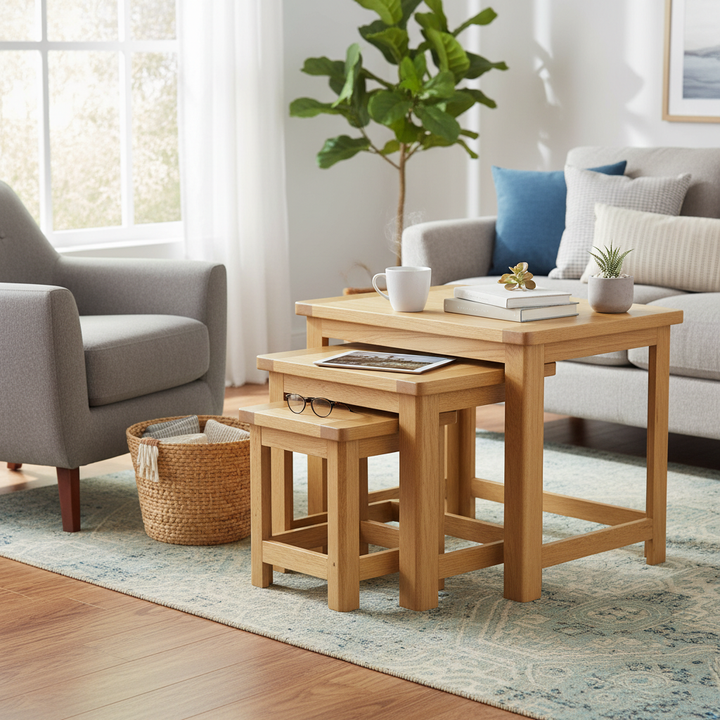 Portland Nest of Tables-oak