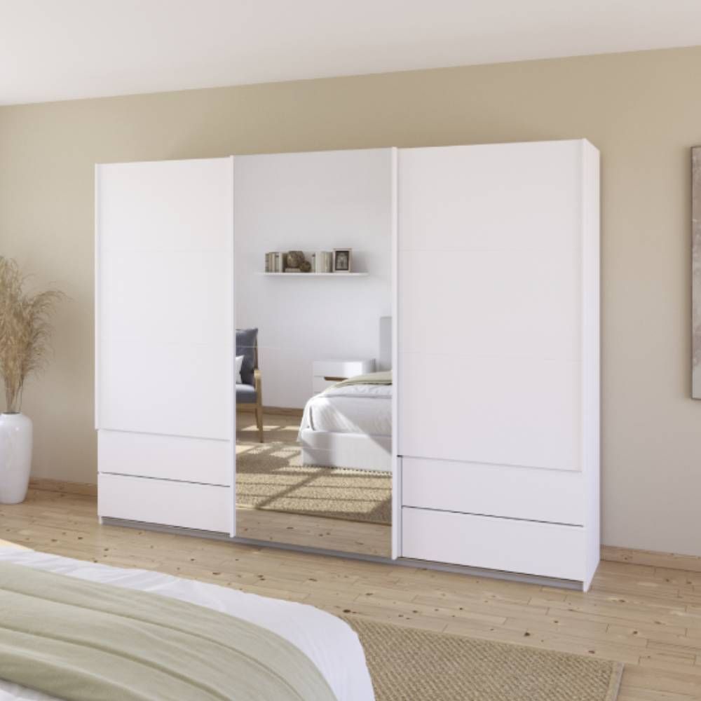 Perth White 3 Door Sliding Wardrobe