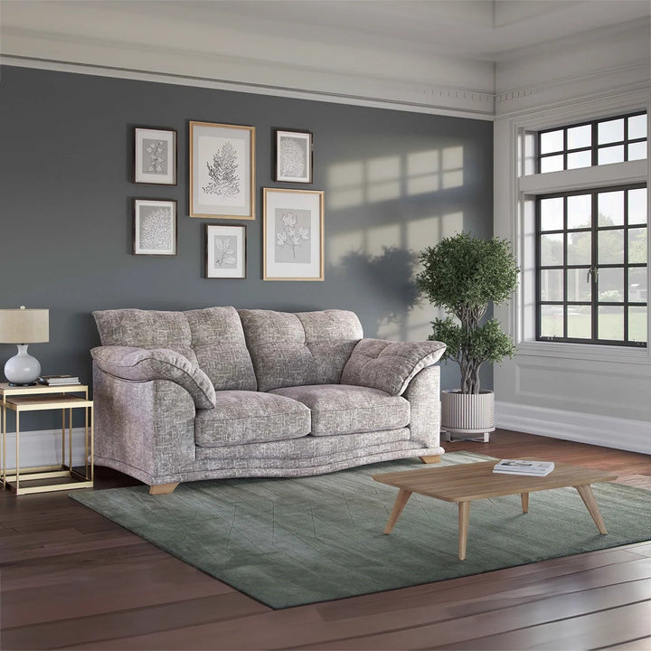 Nicole Fabric Upholstered 3 Seater Sofa