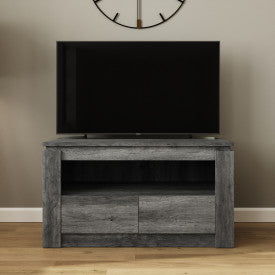 CANYON 2 DRAWER TV UNIT CHARCOAL GREY
