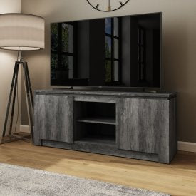 CANYON WIDE TV UNIT CHARCOAL GREY
