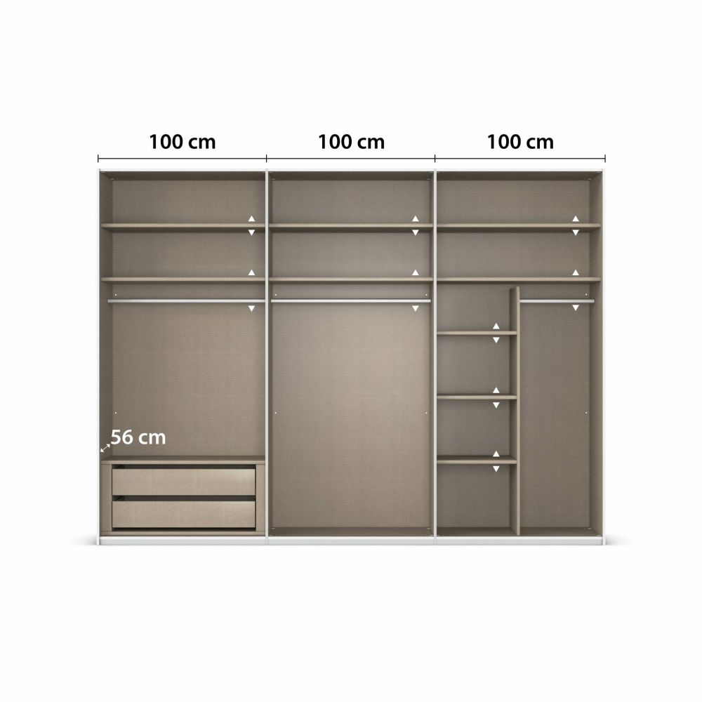 Rauch Contido 3 Door Sliding Wardrobe