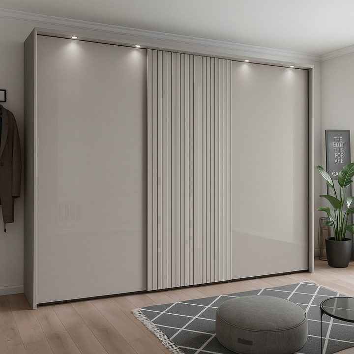 Wiemann Texas 3 sliding Doors Wardrobe - Pebble Grey