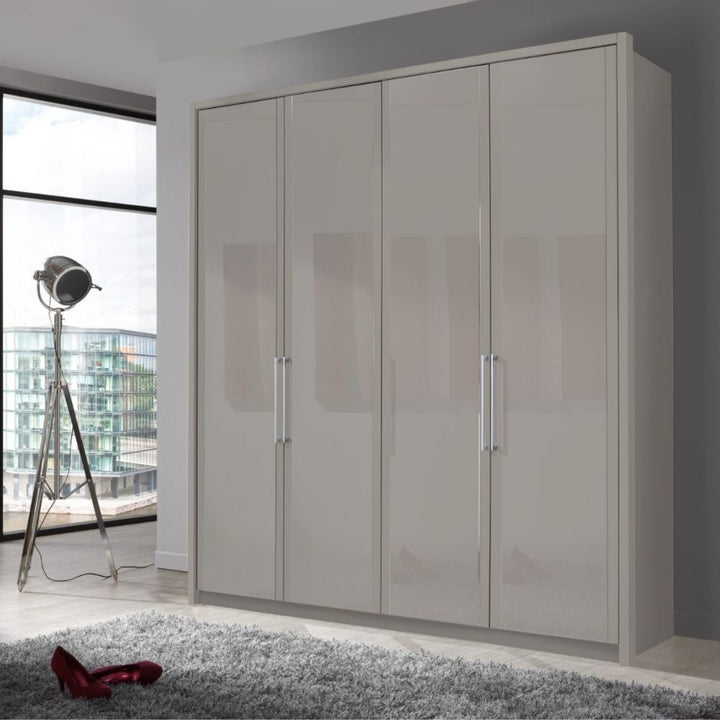 Kacey - Pebble grey glass & mirror front