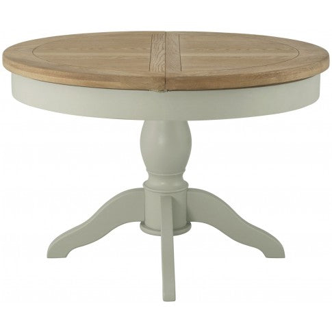 Portland Grand Round Butterfly Extending Dining Table - stone