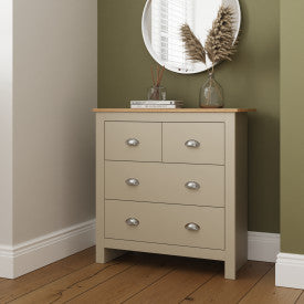 Modern Cream 4-Drawer Chest