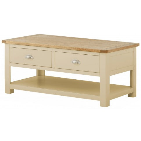 Portland Coffee Table with Drawers-stone
