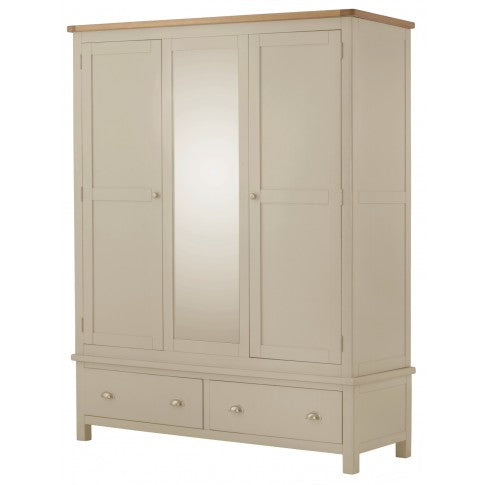 Portland Triple Wardrobe-Stone