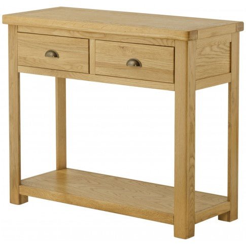 Portland 2 Drawer Console Table-oak