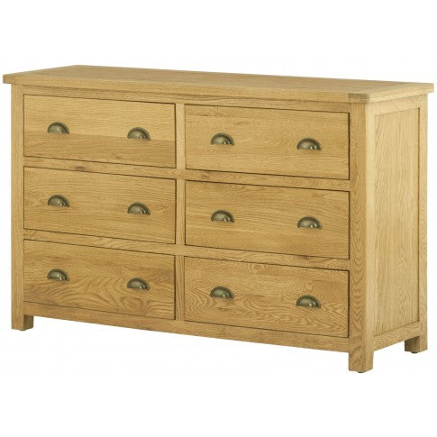 Portland 6 Drawer Chest-oak