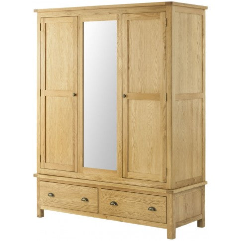Portland Triple Wardrobe-oak