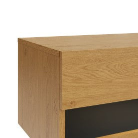 LEON 180CM WALL TV UNIT WITH LED OAK/ANTHRACITE