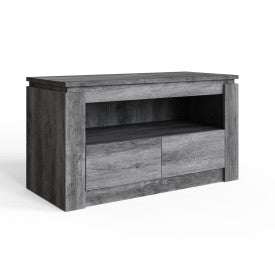 CANYON 2 DRAWER TV UNIT CHARCOAL GREY