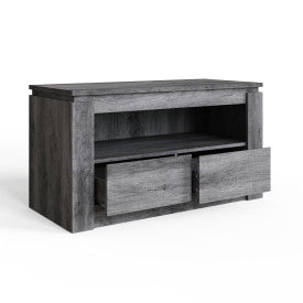 CANYON 2 DRAWER TV UNIT CHARCOAL GREY