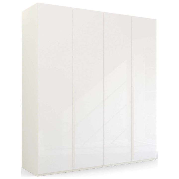 Mainz 4 Door Hinged Fully Loaded Wardrobe in White - Evoke Home 