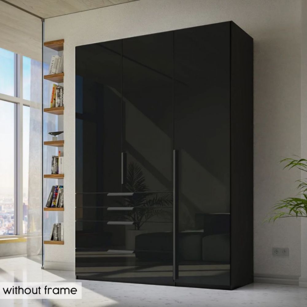 Mainz 3 Door Hinged Combi Wardrobe - Evoke Home 