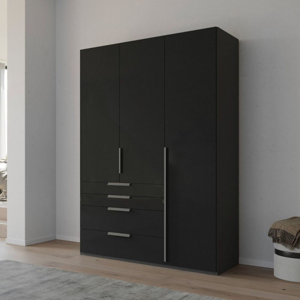 Mainz 3 Door Hinged Combi Wardrobe - Evoke Home 