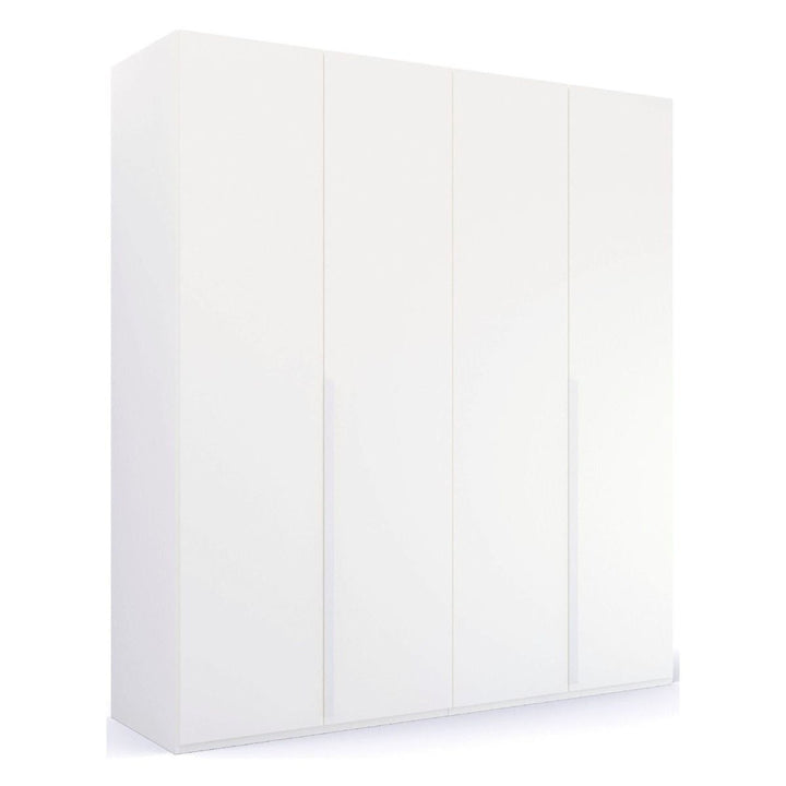 Mainz 4 Door Hinged Fully Loaded Wardrobe in White - Evoke Home 