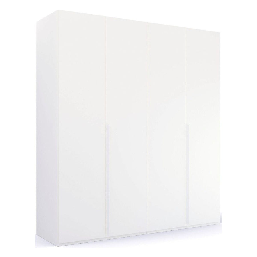 Mainz 4 Door Hinged Fully Loaded Wardrobe in White - Evoke Home 