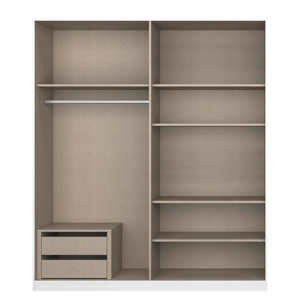 Rauch Alabama Metallic Grey 4 Door Hinged Wardrobe