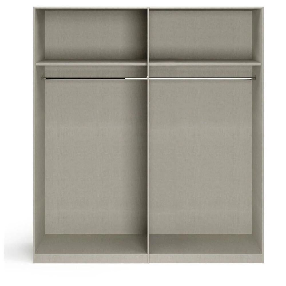 Rauch Alabama Metallic Grey 4 Door Hinged Wardrobe