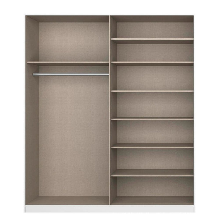 Rauch Alabama Metallic Grey 4 Door Hinged Wardrobe